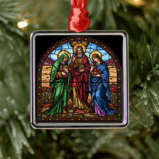 Heilige Herzen Bleiglas Weihnachten Ornament Aus Metall