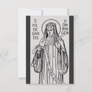 Heilige Hildegard von Bingen Benediktiner Äbtissin Dankeskarte