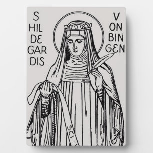 Heilige Hildegard von Bingen Mittelalterliche Myst Fotoplatte