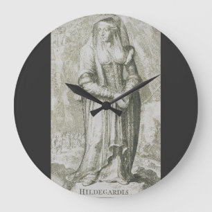 Heilige Hildegard von Bingen Mittelalterliche Myst Große Wanduhr