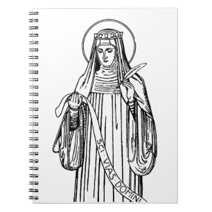 Heilige Hildegard von Bingen Mittelalterliche Myst Notizblock