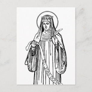Heilige Hildegard von Bingen Mittelalterliche Myst Postkarte