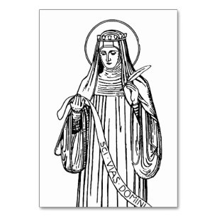 Heilige Hildegard von Bingen Mittelalterliche Myst Tischnummer