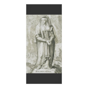 Heilige Hildegard von Bingen Mittelalterliche Myst Werbekarte