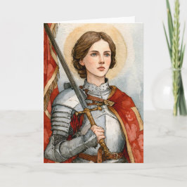 Heilige Johanna von Orléans in Rüstung Karte