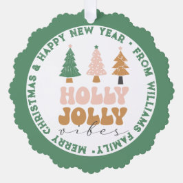 heilige Jolly-Schwänze, fröhliche Weihnachten und  Ornament Karte