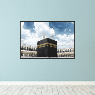 Heilige Kaaba - Al-Masjid Al Haram Aquarell Leinwanddruck
