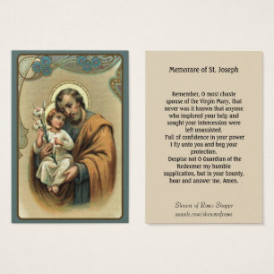Heilige Karte St Joseph Memorare