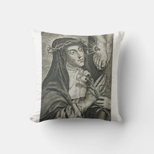Heilige Katharina von Siena Kreuzigung Art Noir Gl Kissen