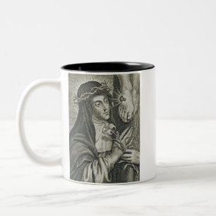 Heilige Katharina von Siena Kreuzigung Art Noir Gl Zweifarbige Tasse