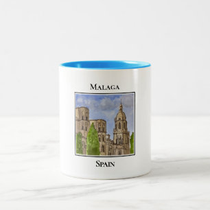 Heilige Kathedrale Basilika der Inkarnation. Málag Zweifarbige Tasse