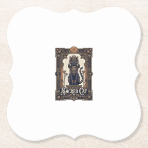 Heilige Katze Katze Altes Ägypten Vintage Vektor A Untersetzer