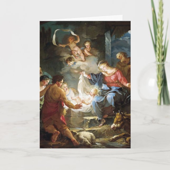 Heilige Kinderkrippe Foto Religiöse Weihnachten (Vorderseite)