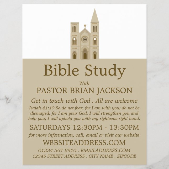Heilige Kirche, Christliche Bibelklasse Werbespot  Flyer (Vorne)