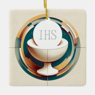 Heilige Kommunion Gastgeber und Chalice Ornament