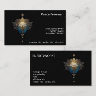 HEILIGE KONVERGENZ ALCHEMISCHES LOTUS-SYMBOL VISITENKARTE