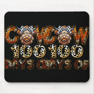 Heilige Kuh 100 Tage Schule 100. Tag Mädchen Kinde Mousepad