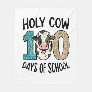 Heilige Kuh 100 Tage Schule Vintage Kuh Shirt Desi Fleecedecke