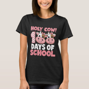 Heilige Kuh 100 Tage Schulmädchen Kinder Lehrer 10 T-Shirt