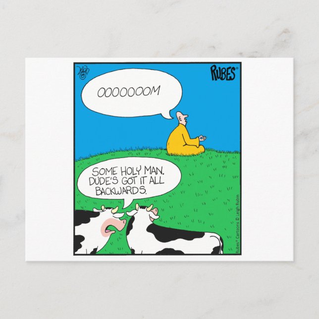 Heilige Kuh 2017 Zazzle Postkarte (Vorderseite)