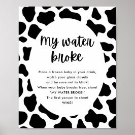 Heilige Kuh Baby Dusche Mein Wasser Broke Spiel Sc Poster