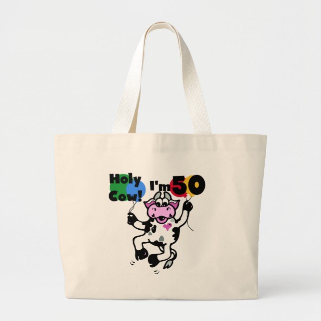 Heilige Kuh bin ich 50 T-Shirts und Geschenke Jumbo Stoffbeutel (Vorne)