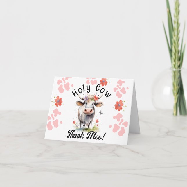Heilige Kuh danke Ihnen zum Geburtstag (Vorderseite)