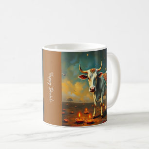Heilige Kuh Diwali Festliche Stimmung Kaffeetasse