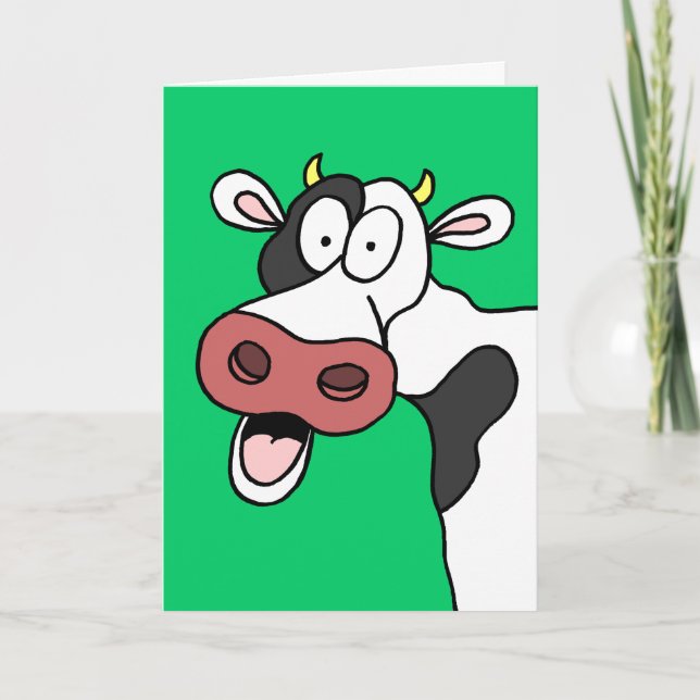 Heilige Kuh, du hast schon einen Geburtstag Karte (Vorderseite)
