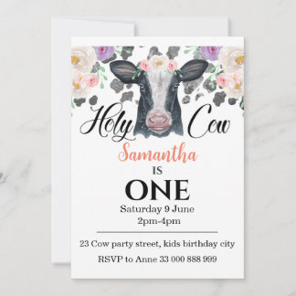 Heilige Kuh Erster Geburtstag Einladung