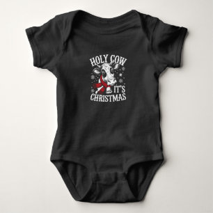 Heilige Kuh Es ist Weihnachten Funny Cow Lover Far Baby Strampler