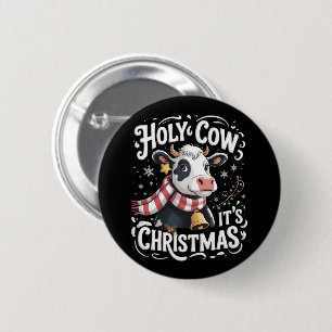 Heilige Kuh Es ist Weihnachten Lustiger Kuhliebhab Button