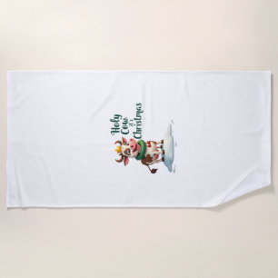 Heilige Kuh, es ist Weihnachten! Xmas Kuh T-Shirt Strandtuch
