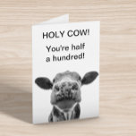 Heilige Kuh Geburtstag Sie sind ein halbes Hundert Karte<br><div class="desc">Dieses Design kann durch Auswahl der Option Design bearbeiten personalisiert werden. Sie können auch auf andere Gegenstände übertragen. Kontaktieren Sie mich unter colorflowcreations@gmail.com oder nutzen Sie die Chat-Option oben auf der Seite, wenn Sie dieses Design auf einem anderen Produkt haben möchten oder Hilfe benötigen. Sehen Sie mehr von meinen Designs...</div>