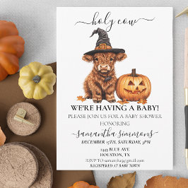 Heilige Kuh Halloween Hochland Calf Baby Dusche Einladung