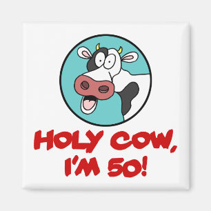 Heilige Kuh, ich bin 50 Kuh Cartoon Magnet