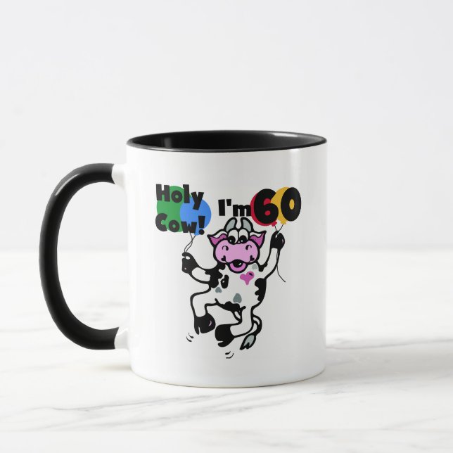 Heilige Kuh Ich bin 60 Hemden und Geschenke Tasse (Links)
