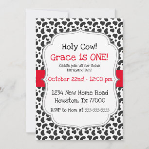 Heilige Kuh Ich bin ein erster Geburtstag  Einladung