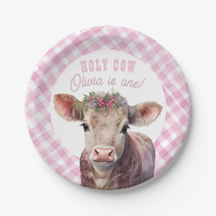 Heilige Kuh Ich bin ein rosa Cowgirl Party Teller