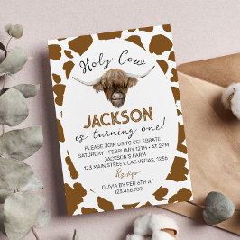 Heilige Kuh ich bin eine Highland Kuh 1. Geburtsta Einladung