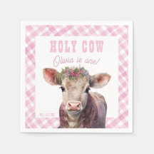 Heilige Kuh Ich bin eine rosa Kuh Geburtstag Napki