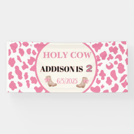 Heilige Kuh ich bin zwei Kuh Print Birthday Banner