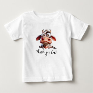 Heilige Kuh Karikaturen Ich bin ein Cowgirl 1. Geb Baby T-shirt