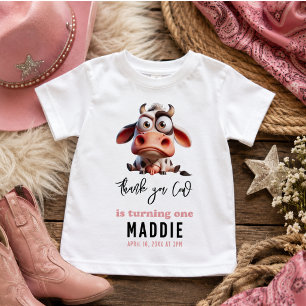 Heilige Kuh Karikaturen Ich bin ein Cowgirl 1. Geb Baby T-shirt