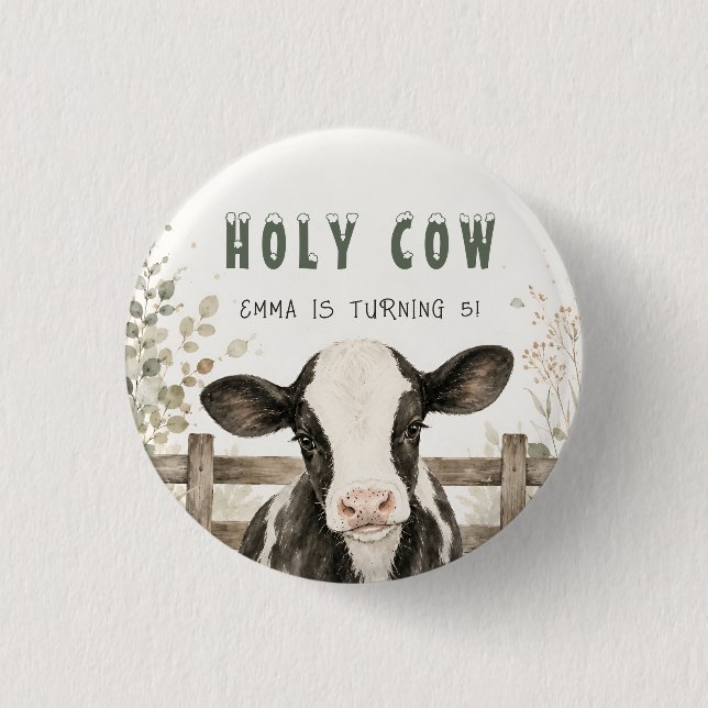 Heilige Kuh Knopf Pin Button (Vorderseite)