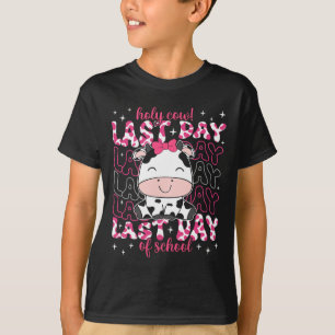 Heilige Kuh Letzten Schullehrertag Jungen Mädchen T-Shirt