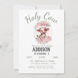 Heilige Kuh Mädchen 5. Geburtstag Einladung