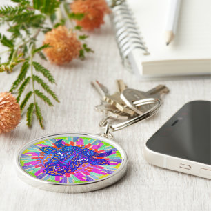 Heilige Kuh Mandala Design Schlüsselanhänger