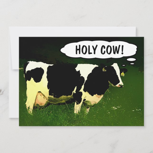 Heilige Kuh! Neues Land-Zuhausehousewarming-Party Einladung (Vorderseite)