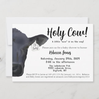 Heilige Kuh! Oh Baby Shower Einladung Ranch Farm